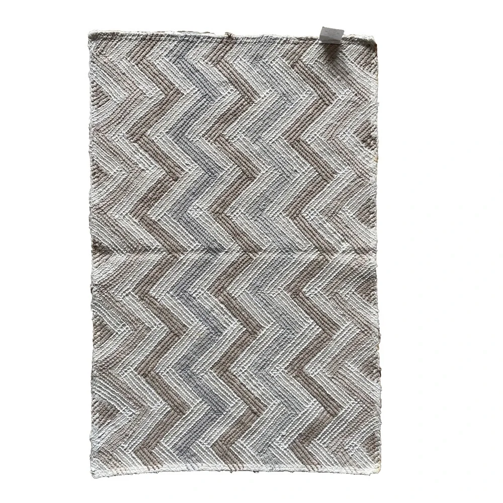 Floor Art Gray-Cream-Tan-Brown Bath Rug Mat 20